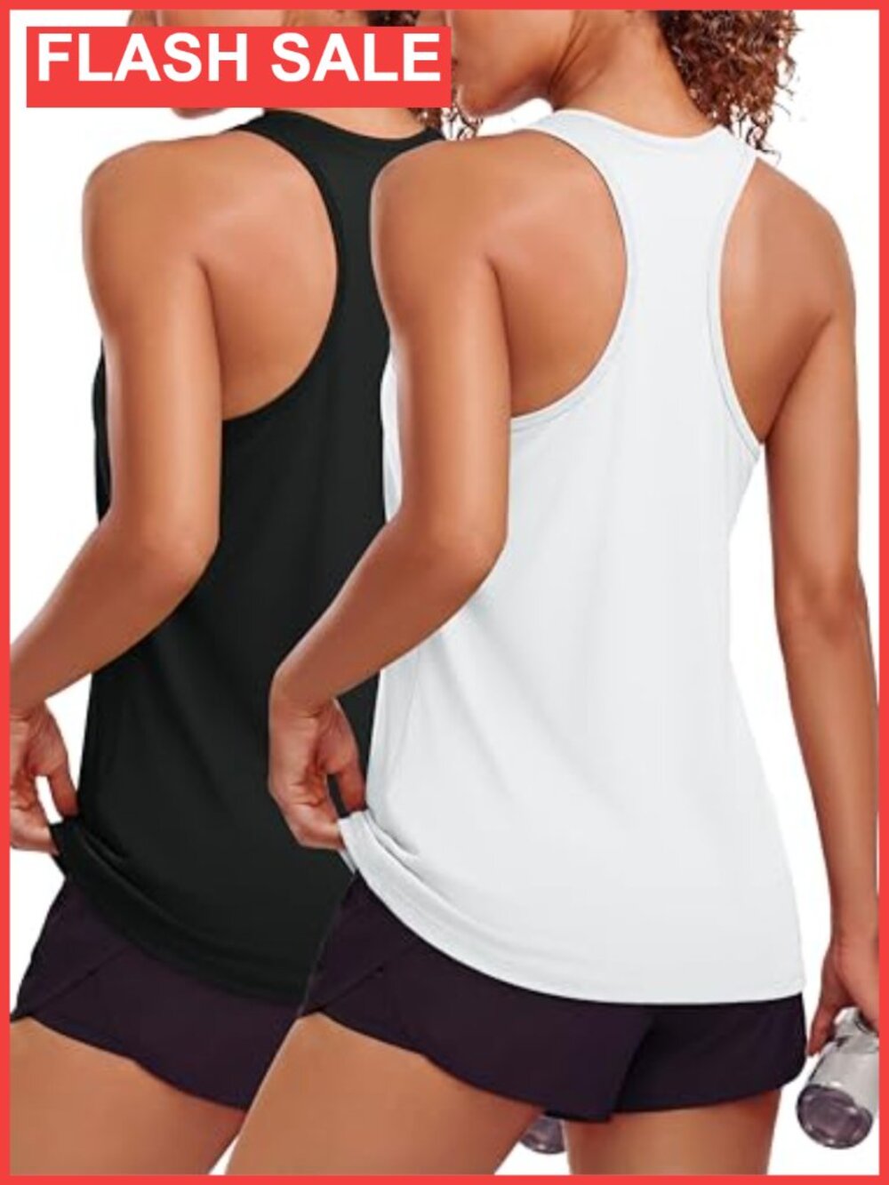 MAGCOMSEN Womens Workout Racerback Tank Tops Quick Dry UPF 80+ 2 Pack